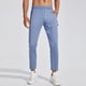 thumbnail image 4 of Pantalones de hombre de longitud completa, de color liso, rectos, de alta elasticidad, para exteriores, correr, baloncesto, fitness, secado rápido, de poliéster., 4 of 4