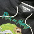 thumbnail image 2 of Rick and Morty Portal Unisex Adult Slim Fit Pull-Over Heather Hoodie, Charcoal, Small, 2 of 5