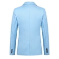 thumbnail image 2 of Mens Casual Blazer Jackets Solid Color Slim Fit Long Sleeve Work Business Party Coat Sky Blue L, 2 of 3