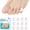 White, variant on Promifun Silicone Toe Protectors Toe Sleeve for Hammer Toes Blisters Pain Relief Soft Gel Toe Tube Pads 12 Pack,Beige