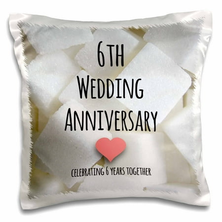 3dRose 6th Wedding  Anniversary  gift Sugar celebrating 6  