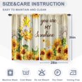thumbnail image 3 of Sunflower Farmhouse Flower Kitchen Curtains: You are My Sunshine Window Drapes for Cafe Dining Room, Floral Rustic Bee Gnomes 2 Panels Window Curtains for Living Room Decor 36 Inch Length, 3 of 5