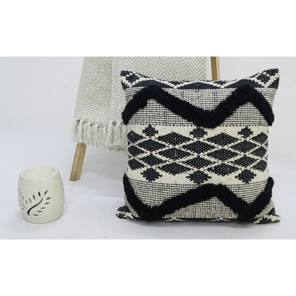 Decorative Tufted Chevron Pillow 20"x20" for Couch