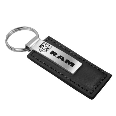 Next Generation Dodge Ram - dodge ram logo black leather key chain