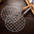 thumbnail image 4 of Stainless Steel Wire Roaster – Cheese Toast Grill Tool | Anti-Scald Round Cooking Net with Handle |Vegetable Roasters | BBQ Camping Picnic, Multi-Purpose Roti Jali Chapati Grill Pan, 4 of 5