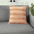 thumbnail image 4 of Nourison Woven Raised Striped Orange 18" x 18" Indoor/Outdoor Throw Pillow, 4 of 6