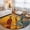 Yellow, variant on African American Woman Washable Area Rug 2 x 3 ft Coastal Ocean Blue Yellow Red Soft Non Slip Rugs Stain Repellent Indoor Felt Carpet for Living Dining Room Bedroom Home Office