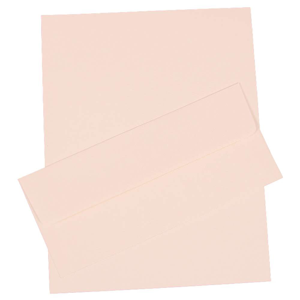 JAM #10 Business Stationery Set, 100/Pack, Bright White Laid