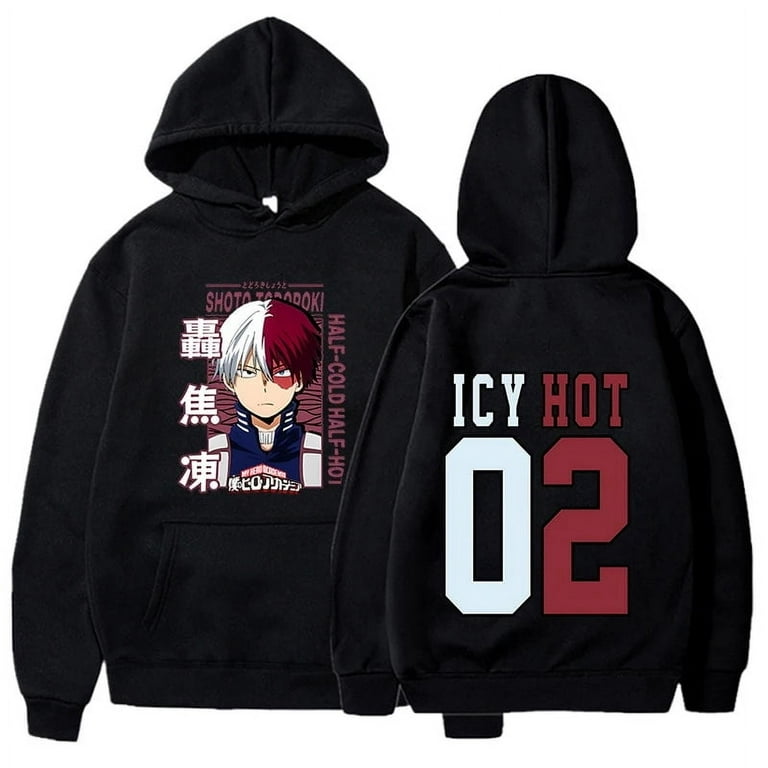 My Hero Academia Todoroki Shoto Print Hoodie Set (Red, XXXL