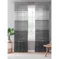 thumbnail image 5 of Sheer Curtains 108 Inches Long, Grey Ombre Semi Sheer Curtains Light Filtering Window Treatment, Farmhouse Vintage Wooden Grain Texture Privacy Voile Drapes for Living Room Bedroom 52x108 Inch, 5 of 7