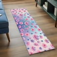 thumbnail image 3 of Runner Rug 2'x6', Spring Floral Washable Non-Slip Hallway Runner Rugs, Purple Pink Blue Flower Botanical Ombre Bedside Rugs Floor Mats Carpet Runners for Kitchen Bathroom Laundry Room, 3 of 8