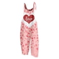thumbnail image 3 of WILLBEST Jeans pour Femmes Tendance Mode Saint-Valentin Imprimé Bretelles Col Rond Combinaison (2) Liquidation Classique, 3 of 3