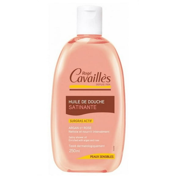 Roge Cavailles Satiny Shower Oil Argan and Rose Oils 250ml