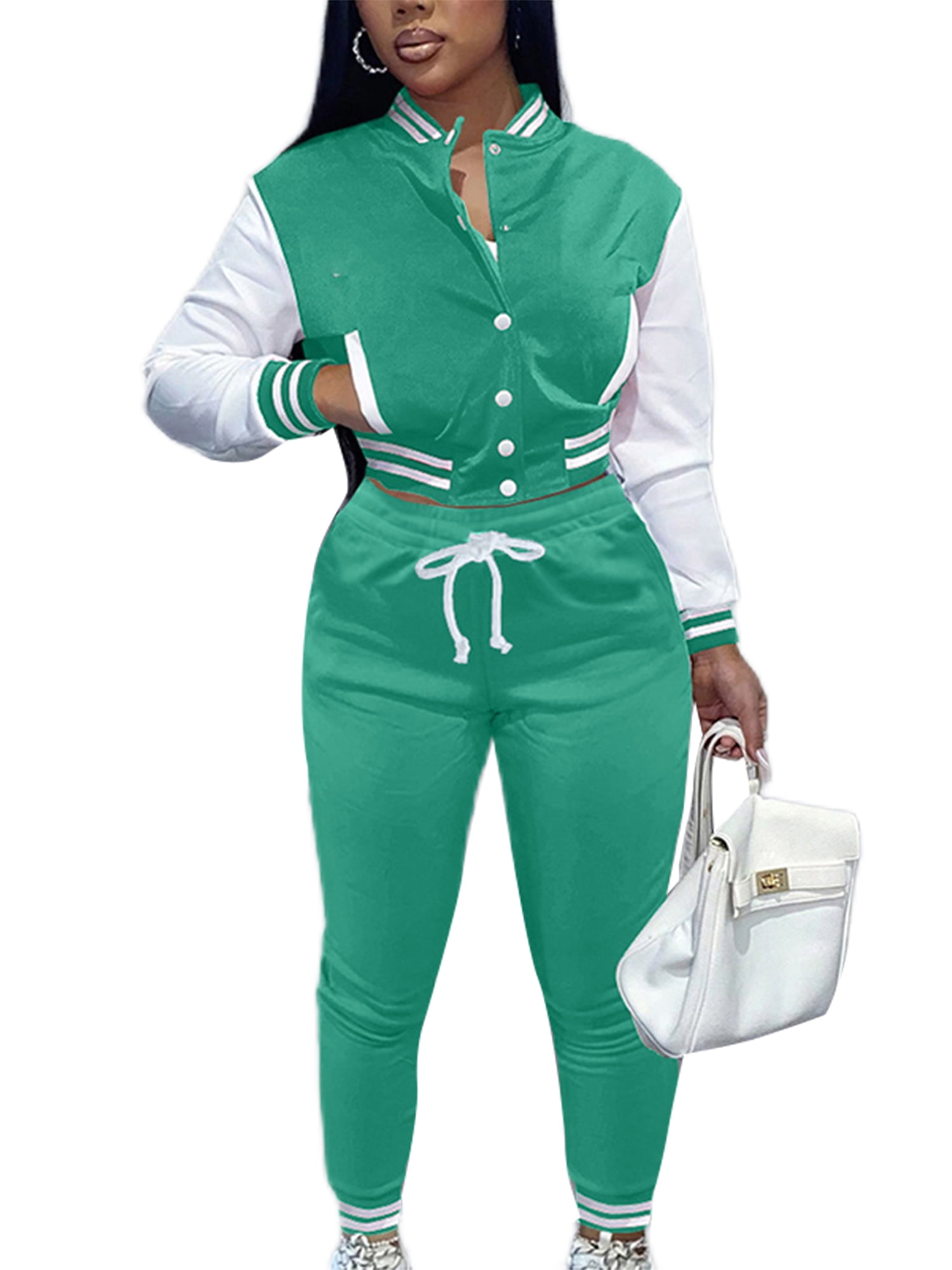 mint green tracksuit womens