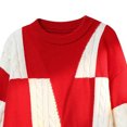 thumbnail image 3 of ZUKMRJPC Mens Sweater Crewneck Long Sleeve Loose Fit Vintage Color Block Chunky Knitted Sweater Fall Winter Warm Casual Pullover Tops, 3 of 3