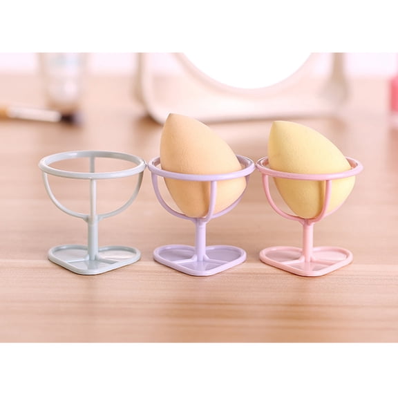 ETEREAUTY 3-Piece Makeup Sponge Holder Stand Plastic Storage Rack for Drying and Display of Powder