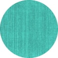 thumbnail image 1 of Ahgly Company Indoor Round Oriental Turquoise Blue Industrial Area Rugs, 8' Round, 1 of 4