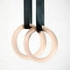 thumbnail image 4 of 1 par de anillos gimnásticos profesionales de madera, entrenamiento de fuerza para gimnasio, Fitness, con correas de poliéster, 4 of 10