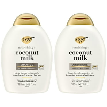 OGX Nourishing   Coconut Milk Moisturizing Hair Shampoo & Conditioner Set, 13 fl. oz