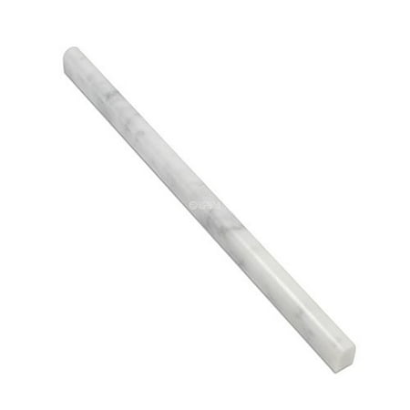 Pencil Molding - carrara marble italian white bianco carrera bullnose pencil molding polished