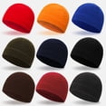 thumbnail image 3 of Men Winter Solid Color Fleece Cap Outdoor Climbing Cycling Windproof Beanie Hat, 3 of 10