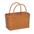 thumbnail image 2 of Gnmfd Imitation Vines Weaving Storage Basket Handheld Tote, Plastic Outdoor Picnic Grocery Shopping Basket, Home Kitchen Bathroom Organizer for Food Toys Accessories Storage Essentials, 2 of 6
