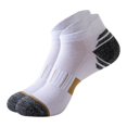 thumbnail image 5 of Helii Men's Low Cut Athletic Ankle Socks – Breathable Mesh Basketball Socks with Moisture Wicking, Reinforced Heel Toe & Arch Support Sports Training Socks White,One Size, 5 of 5