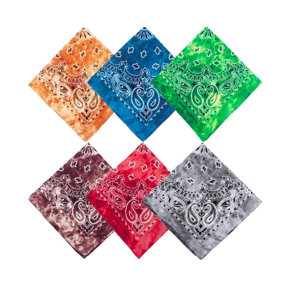 TELOLY 2026 New 6Pcs Bandana, Mens Handkerchiefs, Bandanas for Men - 100% Cotton, Seamless Design, Multiple Colors for Daily Wear, Outdoor, Sports, Travel, Headwear, Fashion