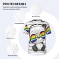 thumbnail image 3 of Vsdgher Panda with Sun glasses Mens T-Shirts Baseball Vintage Fashionable Lightweight Casual Crew Neck Slim Fit with Long Sleeves-Large, 3 of 7