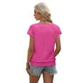 thumbnail image 6 of Ronuti Blouses for Women V Neck Summer Tops Short Sleeve Womens Blouses Spring Business Casual Shirts Sweaters, 6 of 10