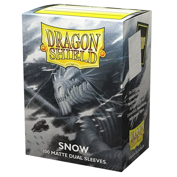 2 Packs Dragon Shield Dual Matte Snow White Standard Size 100 ct Card Sleeves Value Bundle!