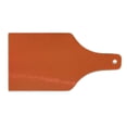 thumbnail image 2 of Orange Cutting Board, Plain Background Illustration with Warm Hot Colors Retro Style Bohemian Design Art, Decorative Tempered Glass Cutting and Serving Board, Wine Bottle Shape, Orange, by Ambesonne, 2 of 5