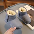 thumbnail image 3 of Botas de nieve de lana gruesa para niños, botas de algodón de fondo suave, botines cálidos de invierno para bebés y niñas, zapatos cómodos para niños pequeños, 3 of 5