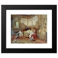 thumbnail image 2 of Auguste de La Brély 14x12 Black Modern Framed Museum Art Print Titled - Portrait of Victorien Sardou (1831-1908), His Wife and Children in the Large Living Room of Their House in Marly-Le-Ro, 2 of 5