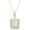 Yellow/White, variant on Princess Cut Lab Created Opal And White Cubic Zirconia Square Halo Pendant Necklace In 14k Rose Gold Over Sterling Silver With 18" Chain