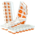thumbnail image 1 of DOQAUS Bandejas para cubitos de hielo, paquete de 4, 56 piezas de fácil liberación, con tapa extraíble resistente a derrames, certificado LFGB y libre de BPA, bandeja de hielo de silicona flexible api, 1 of 4