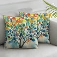 thumbnail image 3 of Awypu Colorful Tree Design Short Plush Pillowcase Set of 2 for Home Decor, All Year Round Use 24x24in, 3 of 7