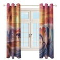 thumbnail image 3 of Sunset Jumping Dolphin Blackout Curtains for Bedroom Curtains Insulated Room Darkening Window Drapes for Living Room, 3 of 7