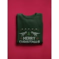 thumbnail image 3 of Merry Christmas With Dinosaurs Sweatshirt Men -Smartprints Designs, Male 5X-Large, 3 of 4