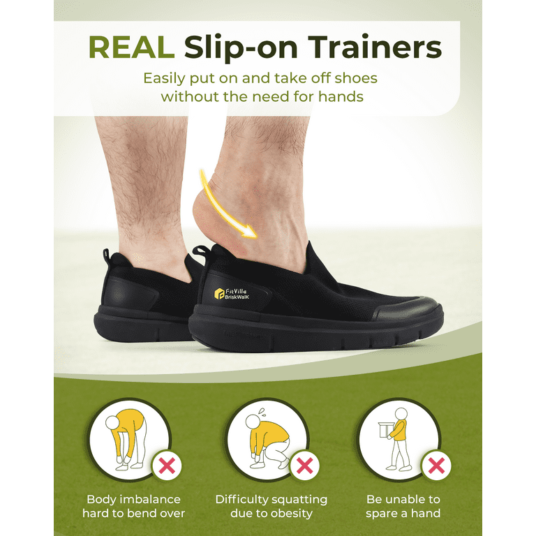 Extra wide mens slip on shoes deals