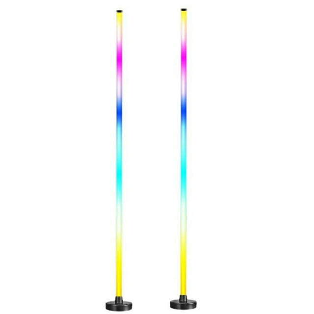 Rgb Led Strip Lights, Led Floor Lamp 1.2 Meter Corner Ambient Color Changing with Music Sync for Living Room