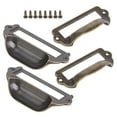 thumbnail image 1 of Tbest 4PCS Label Pulls Antique Green Bronze Medicine Cabinet Frame Pulls Card Drawer, 1 of 8