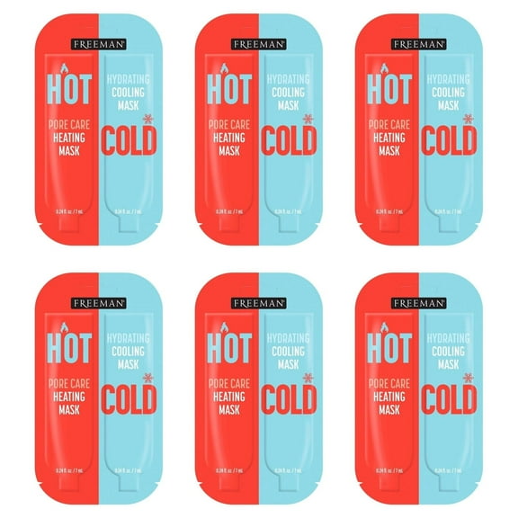 Freeman Hot & Cold Mask 2in1 Pore Care Heating & Hydrating Cooling Mask- 6 Pack