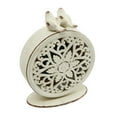 thumbnail image 5 of Creative Co-Op Vintage Pewter Mantel Clock with Birds, Distressed Cream, 5 of 7