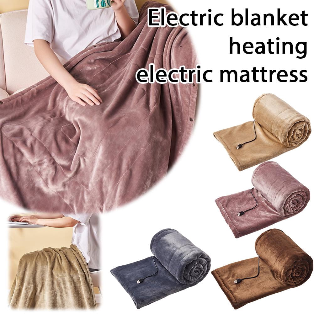Cordless Heated Throw Blanket Made of Flannel for Couch, Bed, Desk, Travel, Camping and Outdoor Use