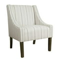 thumbnail image 1 of HomePop Modern Swoop Accent Chair, Dove Grey Stripe, 1 of 5