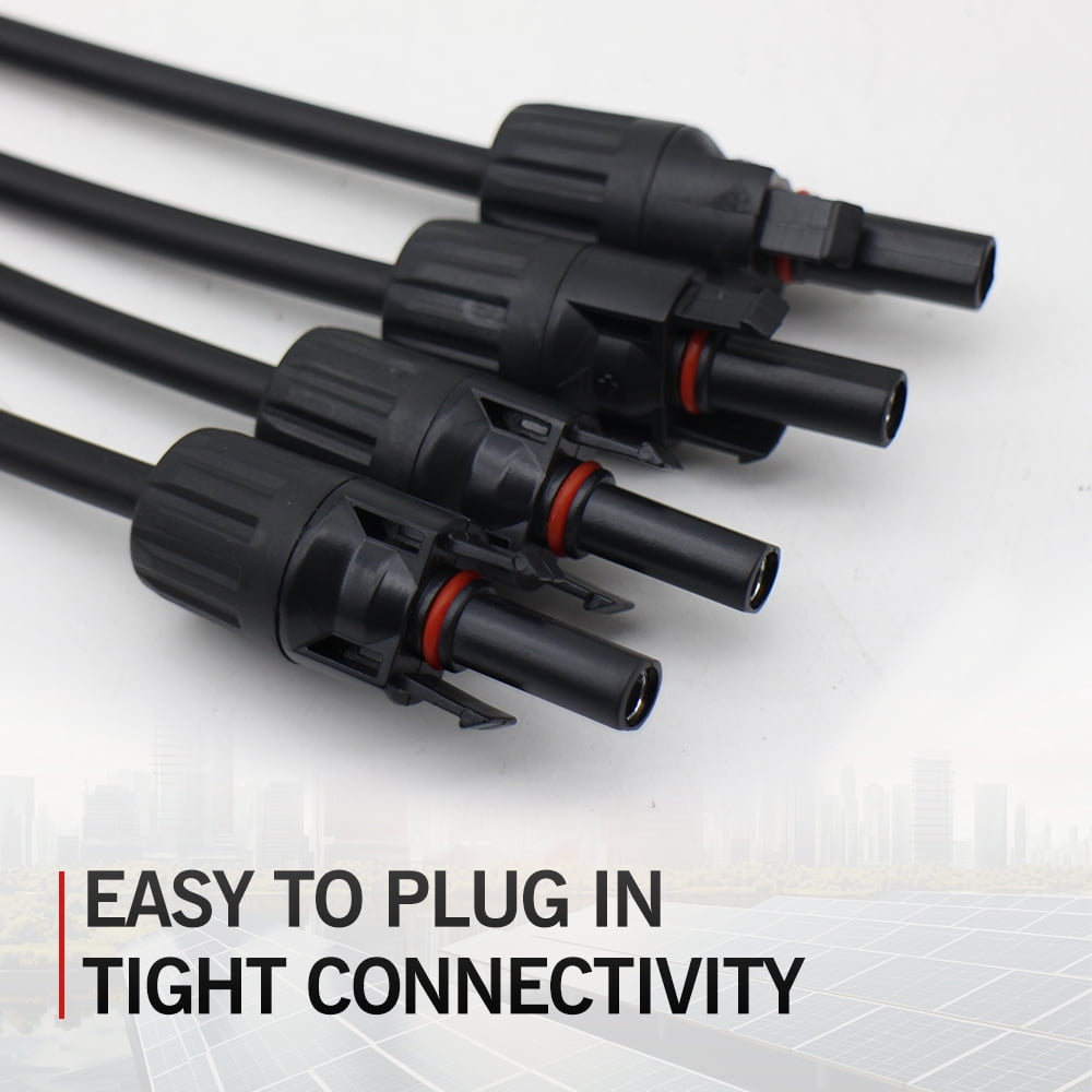 MAKERELE 1000V DC Solar Y Branch Connectors , IP67 Waterproof,Solar Panel Connector FMMMM+MFFFF for Parallel Connection Between Solar Panels(2Pairs)