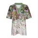 thumbnail image 4 of Tops Cortos para las Mujeres Blusas Impresas Manga Corta Turndown Collar Camiseta, Tops de Blusa para las Mujeres Casual, 4 of 5