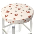 thumbnail image 3 of Lsque Cute Squirrel Round Bar chair cushion covers Velvet Fabric Premium Comfort Protects from Scratches and Stains for 14-17 Inch Chair- 14 inch, 3 of 7