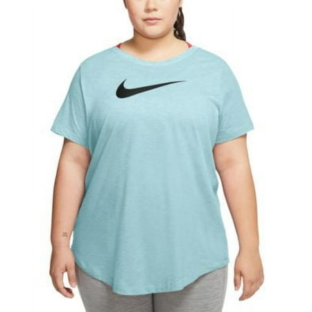Nike Dri- fit Crewneck Hits At Hip Tops, 1X (Women's)